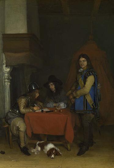 Adriaan de Lelie An Officer dictating a Letter France oil painting art
